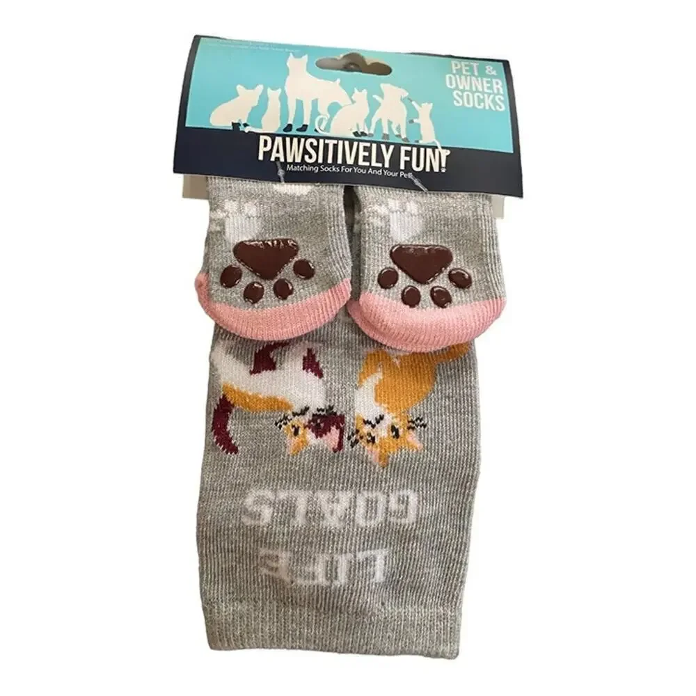 NWT Girl Doggie +Owner Matching Set Socks Pink Cute Fall Fun Animal Socks